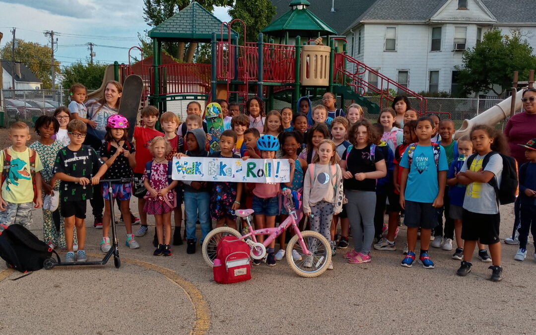 Over 30 schools in Iowa participated in Walk, Bike, and Roll to School Day